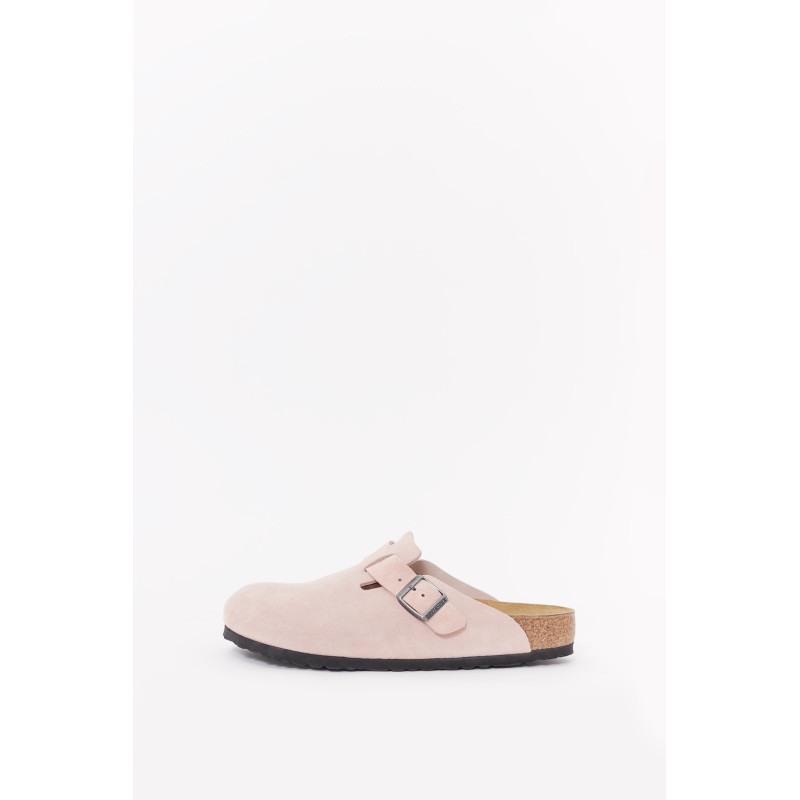 BIRKENSTOCK PINK CLAY BOSTON REGULAR SUEDE LEATHER CLOGS